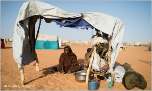 Camp de réfugiés de Mbera, Mauritanie, en mars 2013.